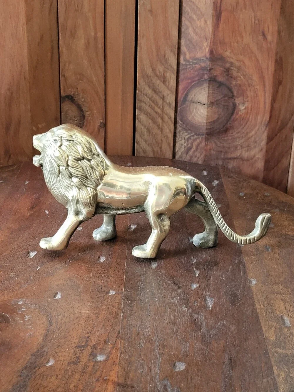 Brass Lion Figurine